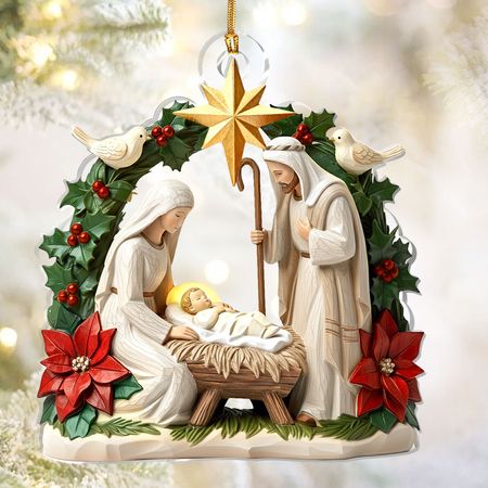 Ivory Blessing Jesus Is The Reason -  1-Layer Acrylic Ornament
